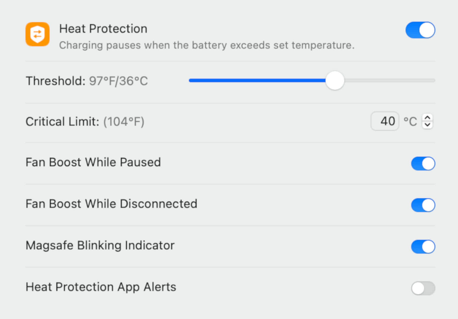 Battery temperature and heat management preview
